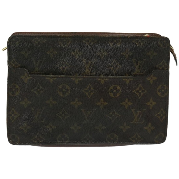 LOUIS VUITTON Monogram Pochette Homme Clutch Bag M51795 LV Auth 67518